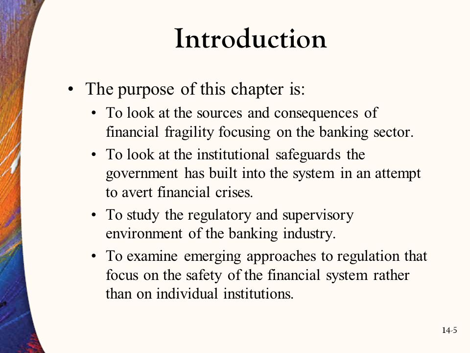 Introduction of banking sector